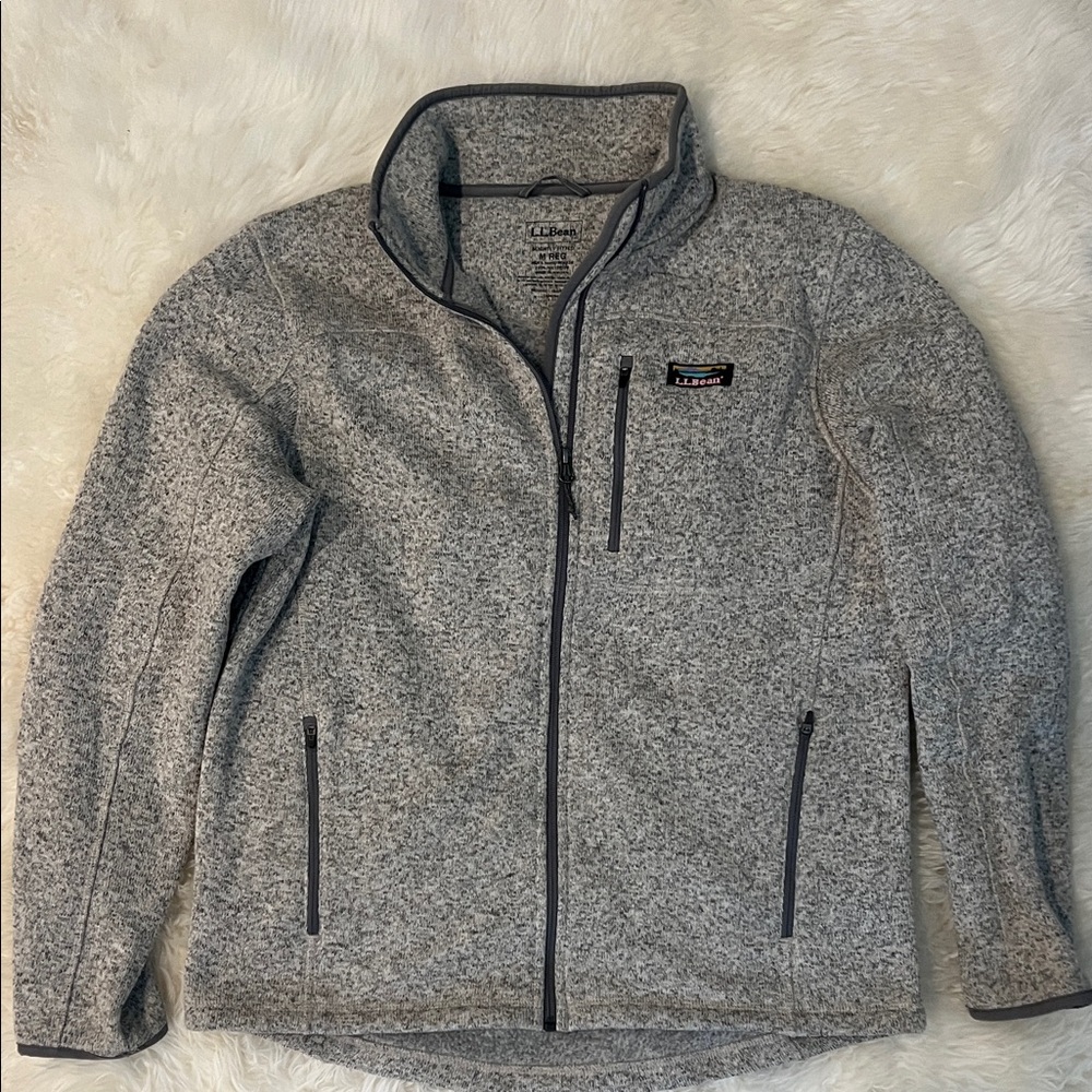 L.L. Bean Heather Gray Fleece Jacket